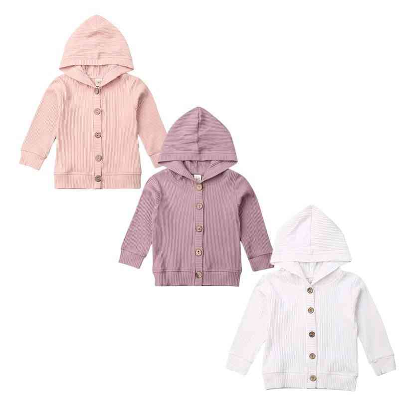 Baby Boy Knitting Cardigan Autumn Warm Infant Sweaters - Long Sleeve Hooded Coat Jacket Kids Outfits