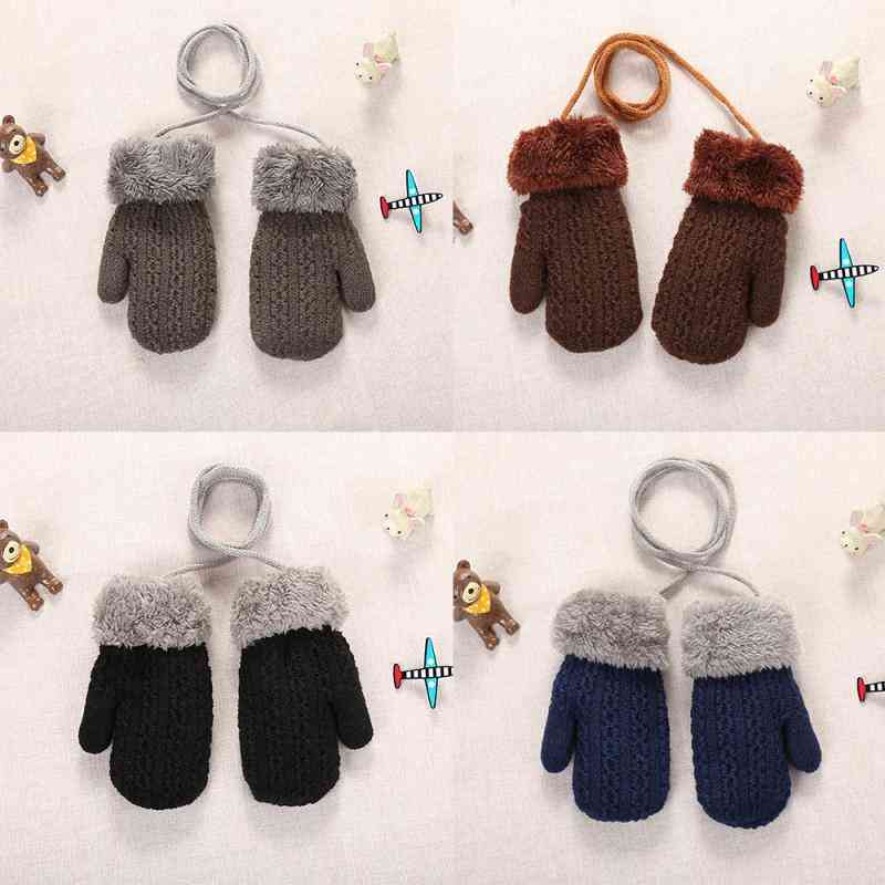 Warm Wool Cute Thick Mittens / Gloves For Toddler