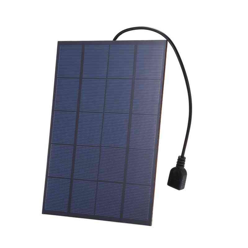 Panel de energía solar portátil de 5v 5w con usb para cargador de batería de teléfonos inteligentes (210 * 165 * 3 mm) -