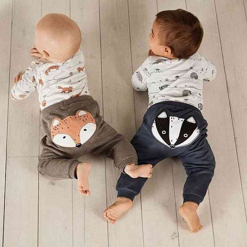 Baby Boy/ Girl, Fox Print Tops, Long Pants Outfits Clothes