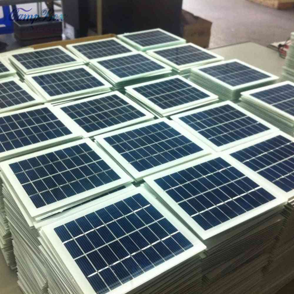 Painel solar de silício policristalino laminado de vidro 1pcs 9v 2w- (135mm * 125mm) -