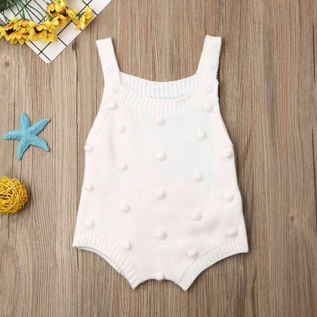 Winter Sweater Sleeveless Jumpsuit Outfits For Baby