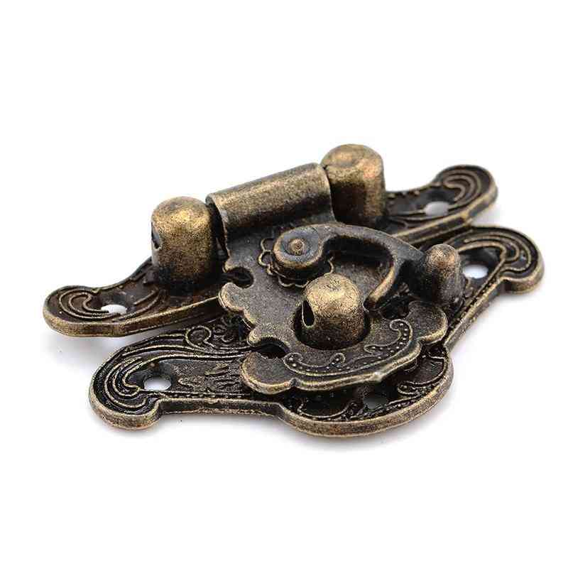 Antique Bronze Latch Jewelry Wooden Box Lock, Mini Cabinet Buckle For Decorative Handle