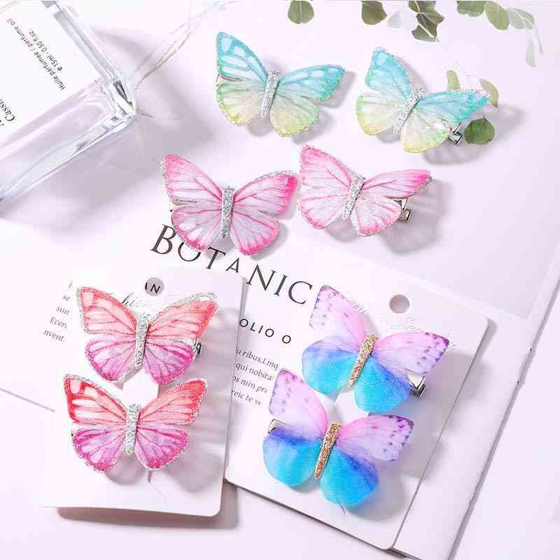 Butterfly Design, Princess Hair Clips For Baby