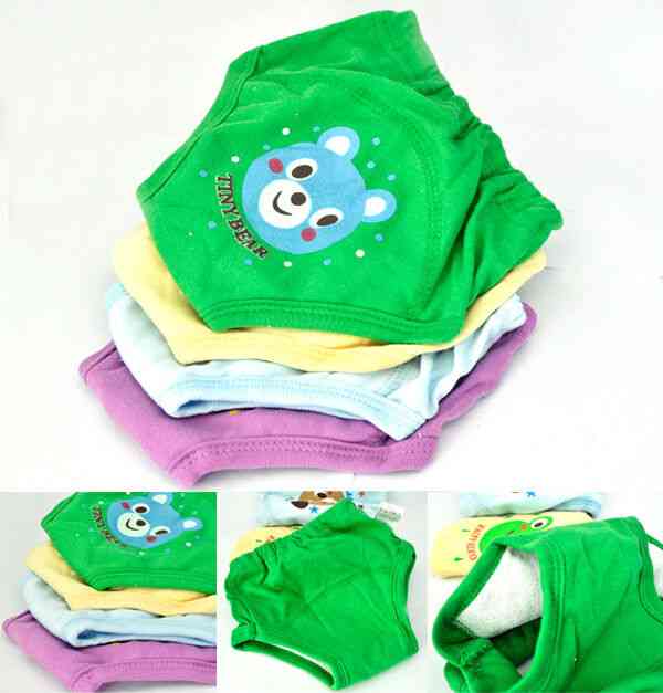 Baby Newborn Girl Boy Warstwy Wodoodporne Spodnie Treningowe Nocnik Wielokrotnego Użytku Bawełna Kreskówka Miękkie Niemowlę