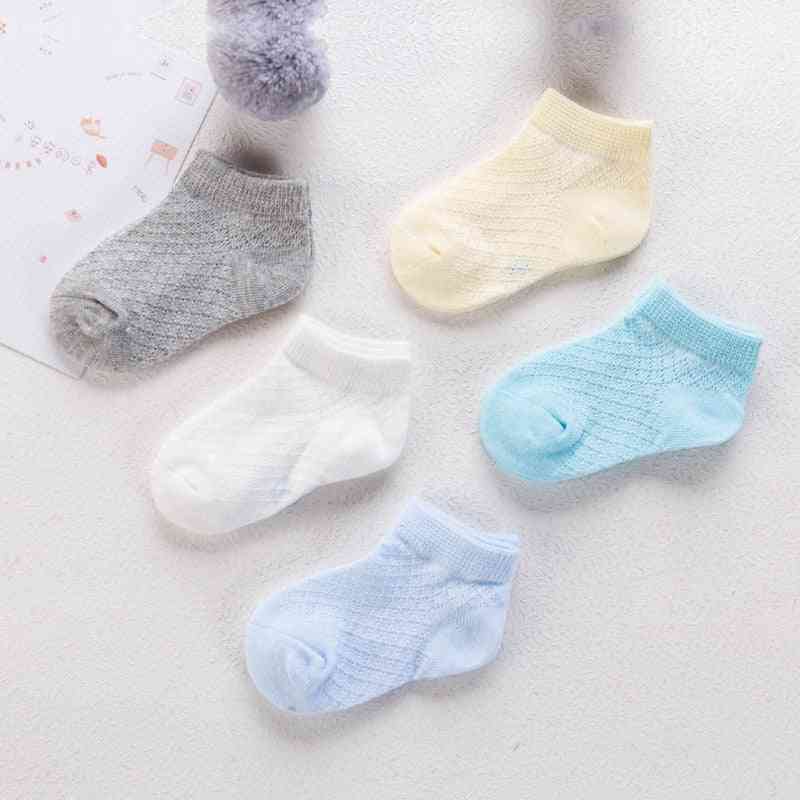 Comfortabele, ademende, katoenen zachte sokken van mesh voor kinderen, meisje, baby