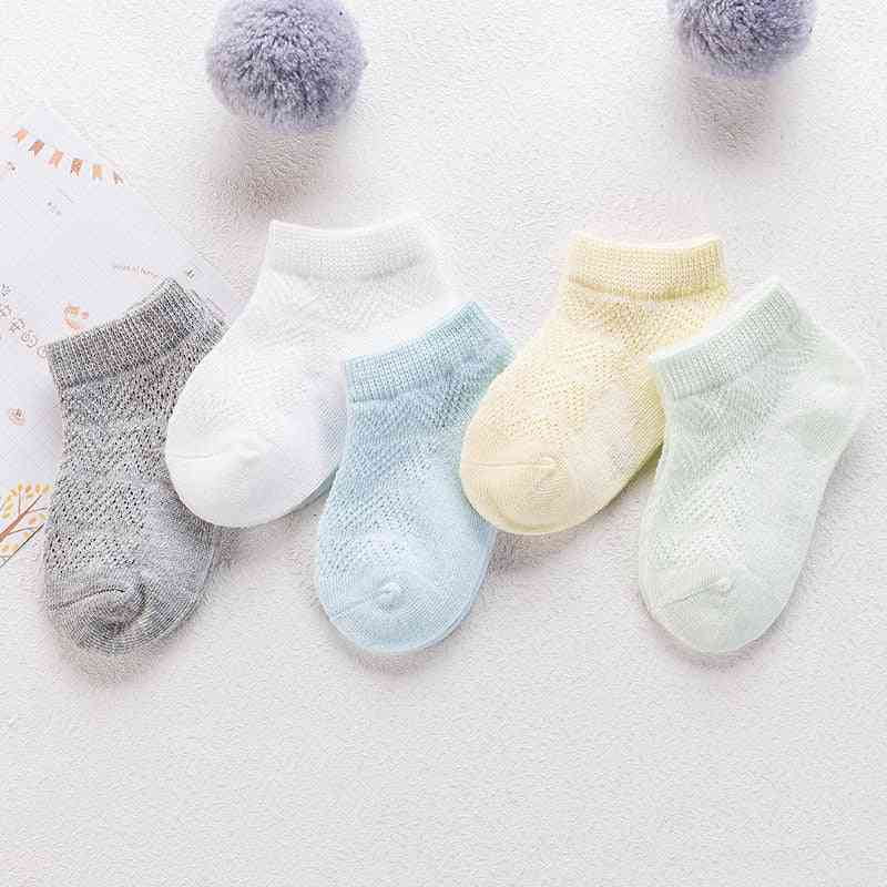 Comode calze morbide in cotone a rete traspirante per bambina, bambino