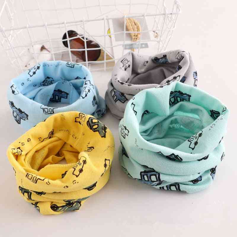 Baby Car Pattern Scarf For Autumn & Winter, Cute O Ring Collars