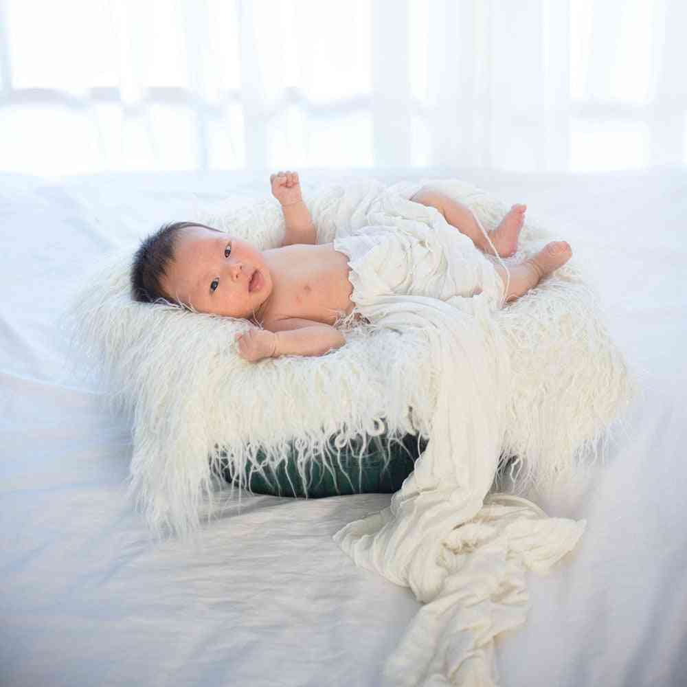 Baby Photo Blanket - Newborn Faux Fur Photo Basket