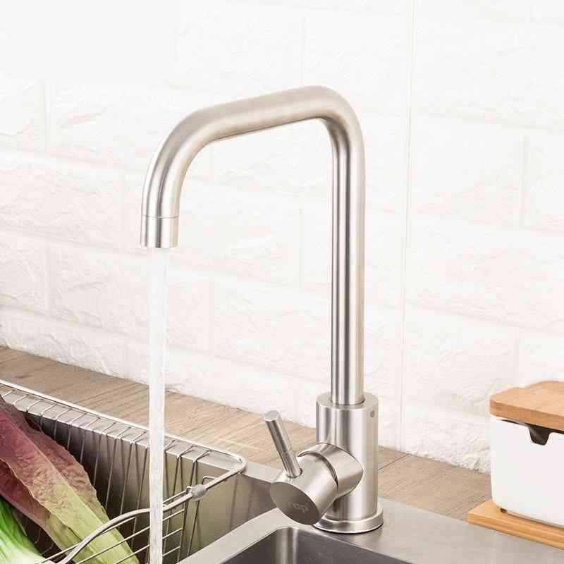 Stainless Steel Kitchen Faucet With 360 Degree Rotation