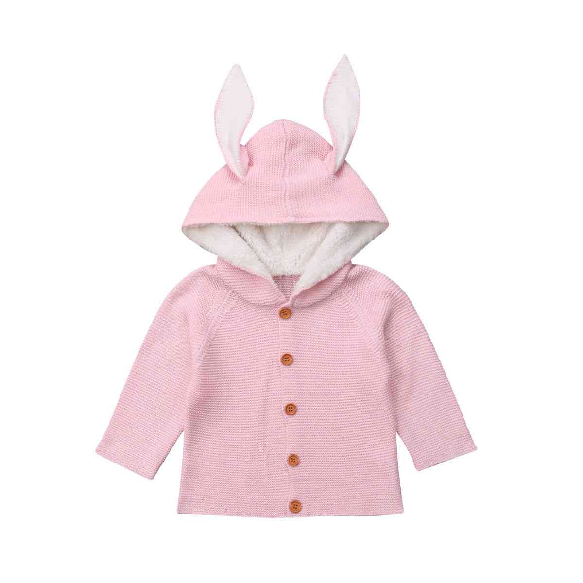 Babykleding warme jassen pasgeboren peuter kinderen meisjes jongen gebreide trui - roze / 12m