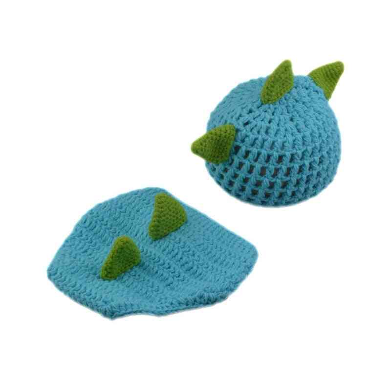 Cute Crochet Baby Dinosaur Outfits For Photo Props