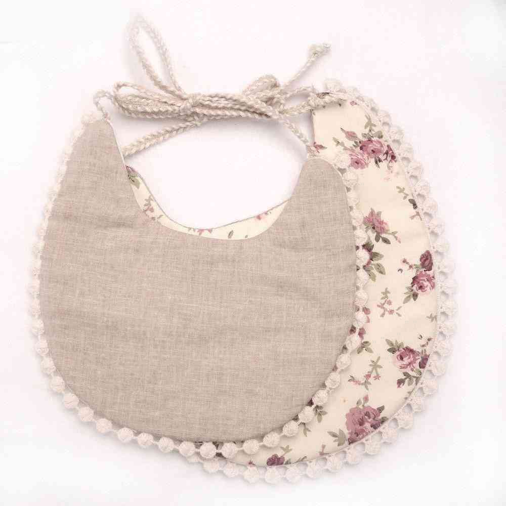 Tassel Pattern, Double-deck, 100% Cotton Linen Burp Cloths For Babies