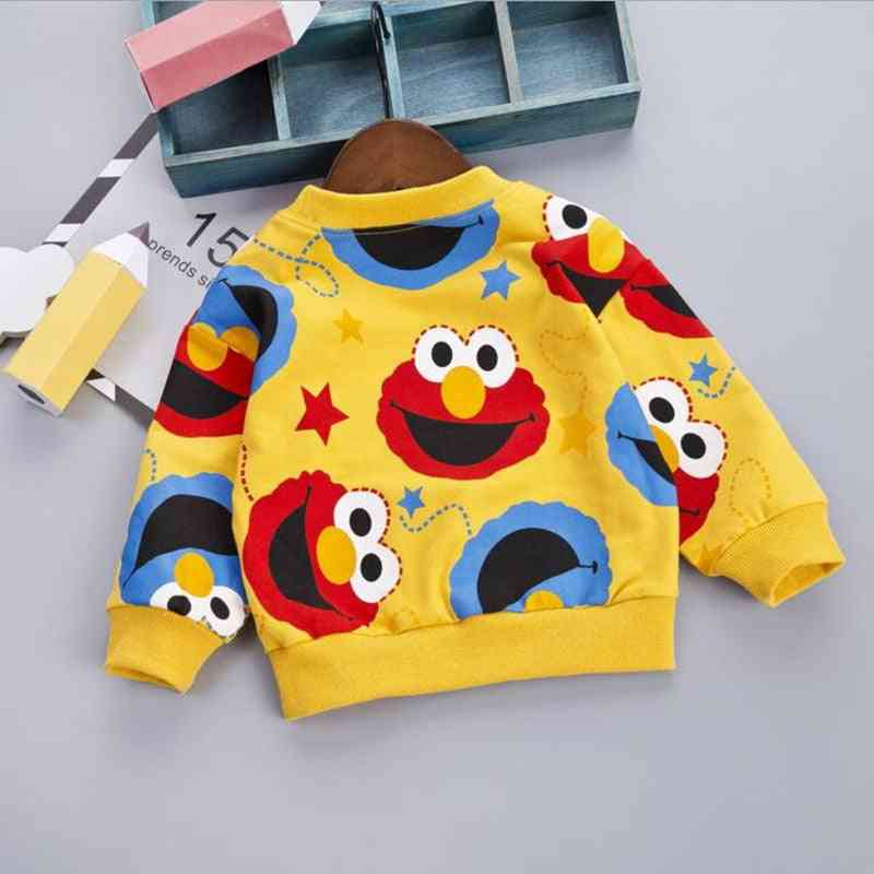 Mode Baby Pullover Herbst Cartoon Muster Jungen Sweatshirts - Neugeborene Soft Top Spring Hoodies für 9m-4t Kleinkind Oberbekleidung Stoff
