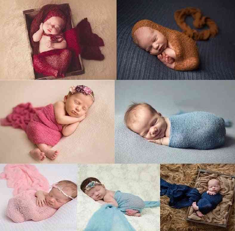 Newborn Photograph Props, Cotton Wrap Stretchable Blanket