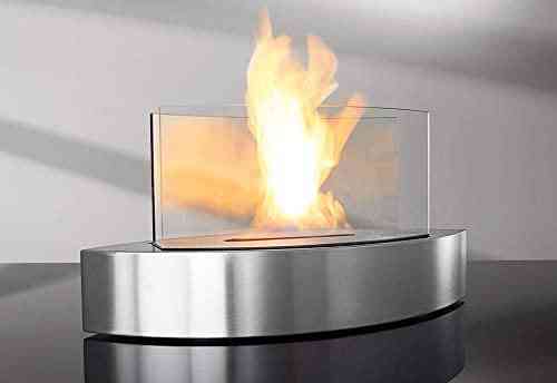 Bio Ethanol Fireplace - Stainless Steel Burner Design Without Remote Control