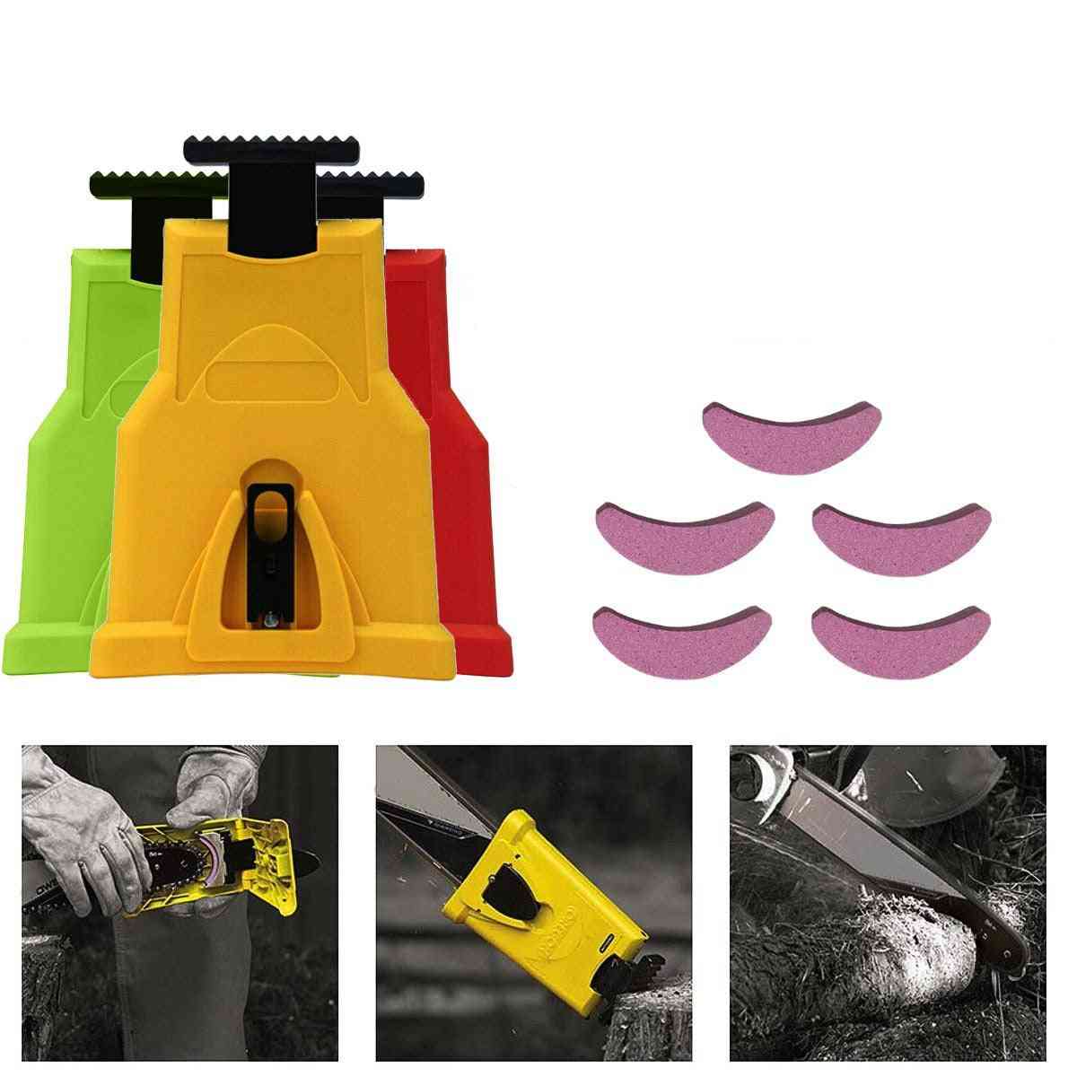 Bar-mounted Electric Power Chainsaw Teeth Sharpner And Stone