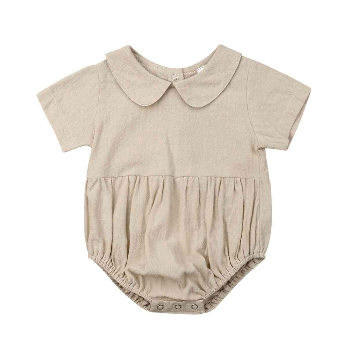 Vêtements d'été pour bébé - bodys col Claudine, tenues de combinaisons