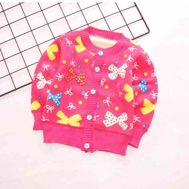 New Cartoon Long Sleeve Plus Thick Velvet Warm Clothes Kids Sweater For
