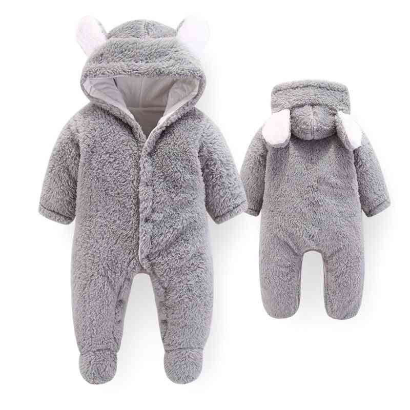 Winter Soft Fleece Jumpsuit - Outerwear Rompers Playsuit For Newborn Baby