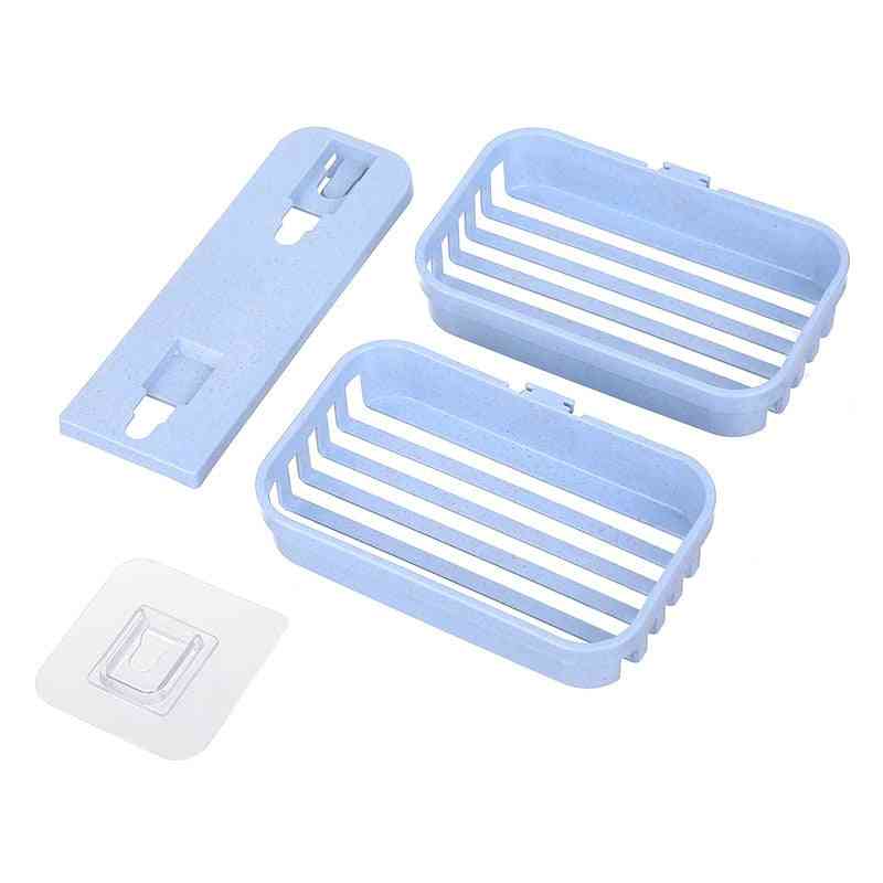 Zeepbakjes box- wall zeep houder douche zeepbakje houder voor badkamer dubbellaags opbergmand / zeeprek / plank keukengereedschap