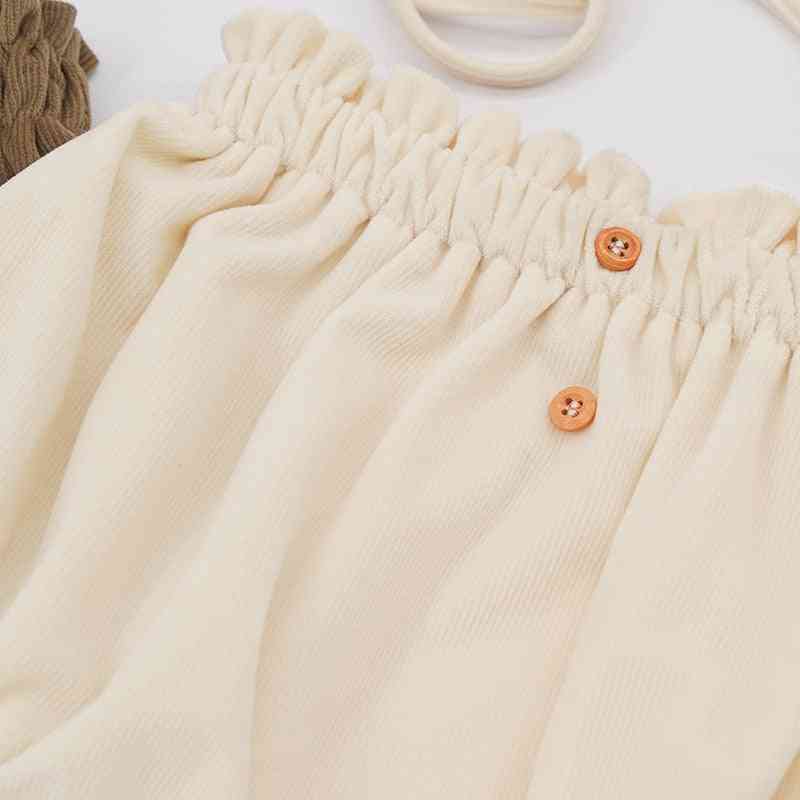 Bebê recém-nascido inverno outono calças curtas bolha bloomers, bebê meninas pantalones cortos fotografia conjunto de chapéu - bege / xs (3-6 m)