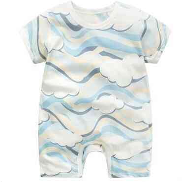 Sommer baby bodysuits, 0-24m kort hjemmetøj krop babyer nyfødte baby pige / dreng tøj, bomuld spædbarn bodysuit anime kostume