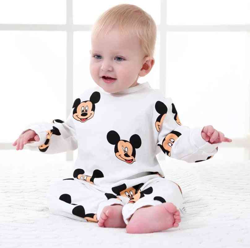 Disney Baby Pajacyki Chłopięce Ubrania Dziewczyny Odzież Noworodka Kombinezon Zimowy Mickey Stroje Cartoon Onesies Ubrania
