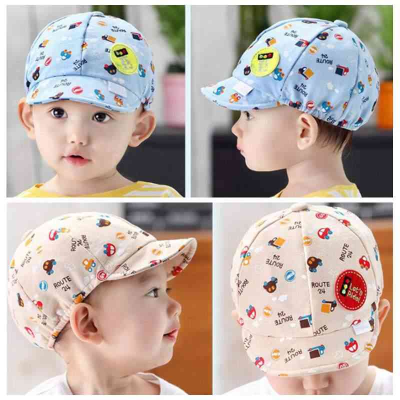 Cappellino del fumetto del bambino, berretto da baseball infantile cappello da bambino in cotone con visiera morbida primavera estate per bambini