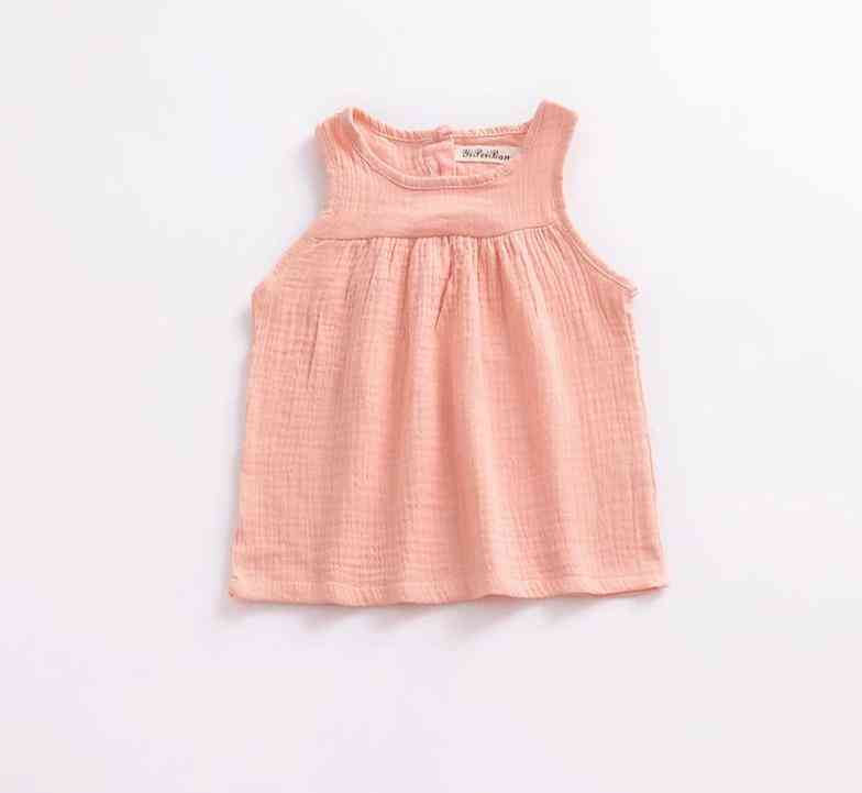 Summer Sleeveless Cotton T-shirts For Baby
