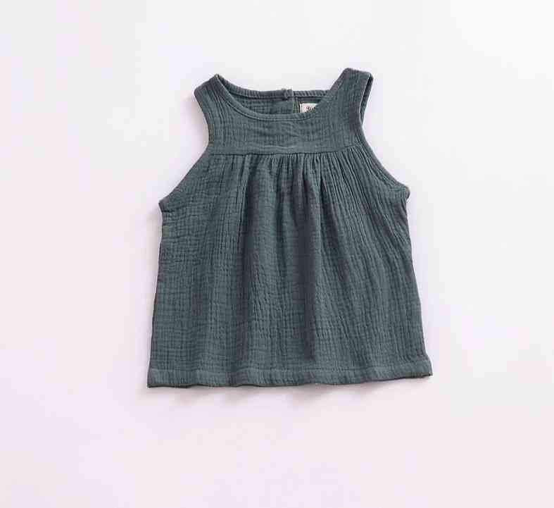 Summer Sleeveless Cotton T-shirts For Baby