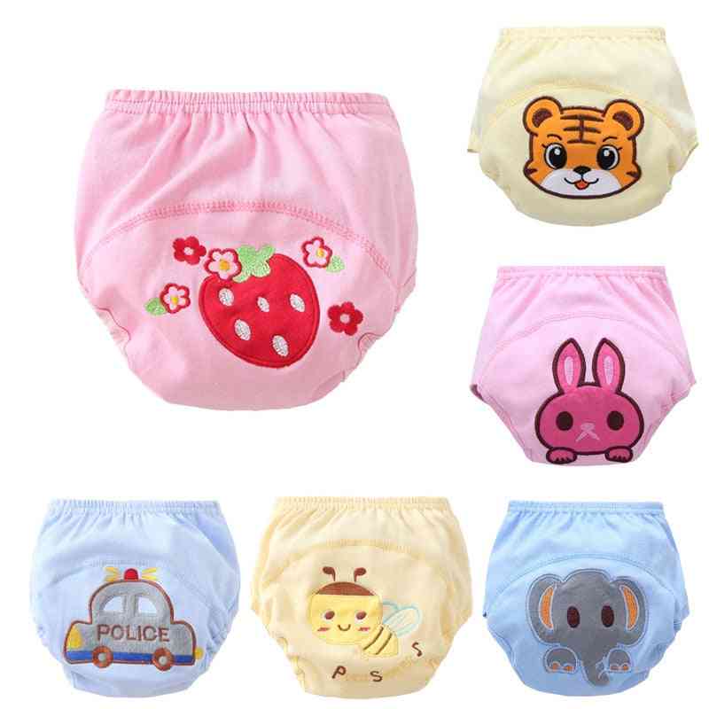 Vadbene hlače iz bombažne risanke - spodnje perilo za dojenčke za večkratno uporabo