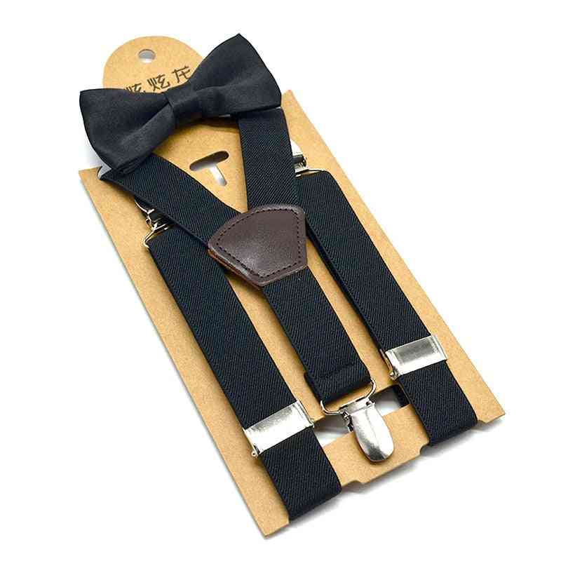 Baby Boy Braces Suspenders Luxury Bow Tie Set