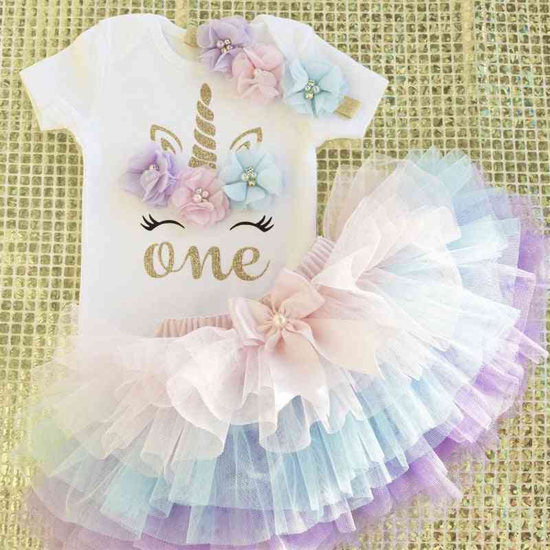 бебе момиче първият рожден ден облекло ансамбъл едногодишно момиченце рокля облекло бебе-летни дрехи бебешки костюми за кръщене