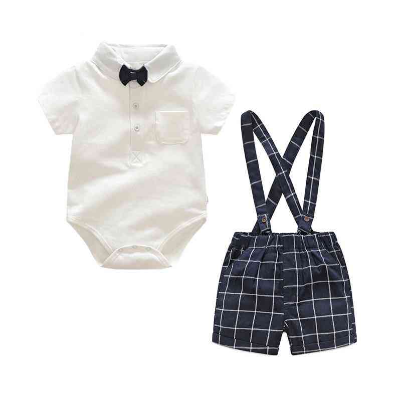 Autumn Fashion Clothing, Baby Bow Tie Rompers + Vest + Pants