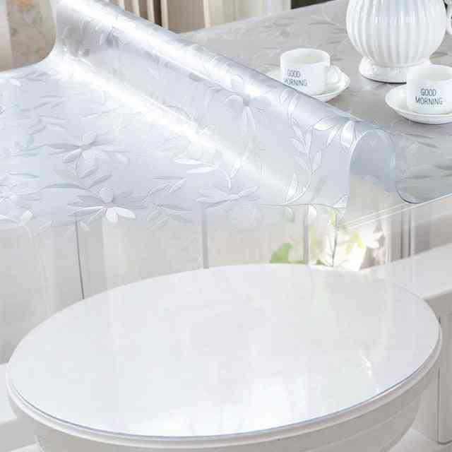 Transparent, Pvc Waterproof, Oilproof Cover For Glass Dining Table