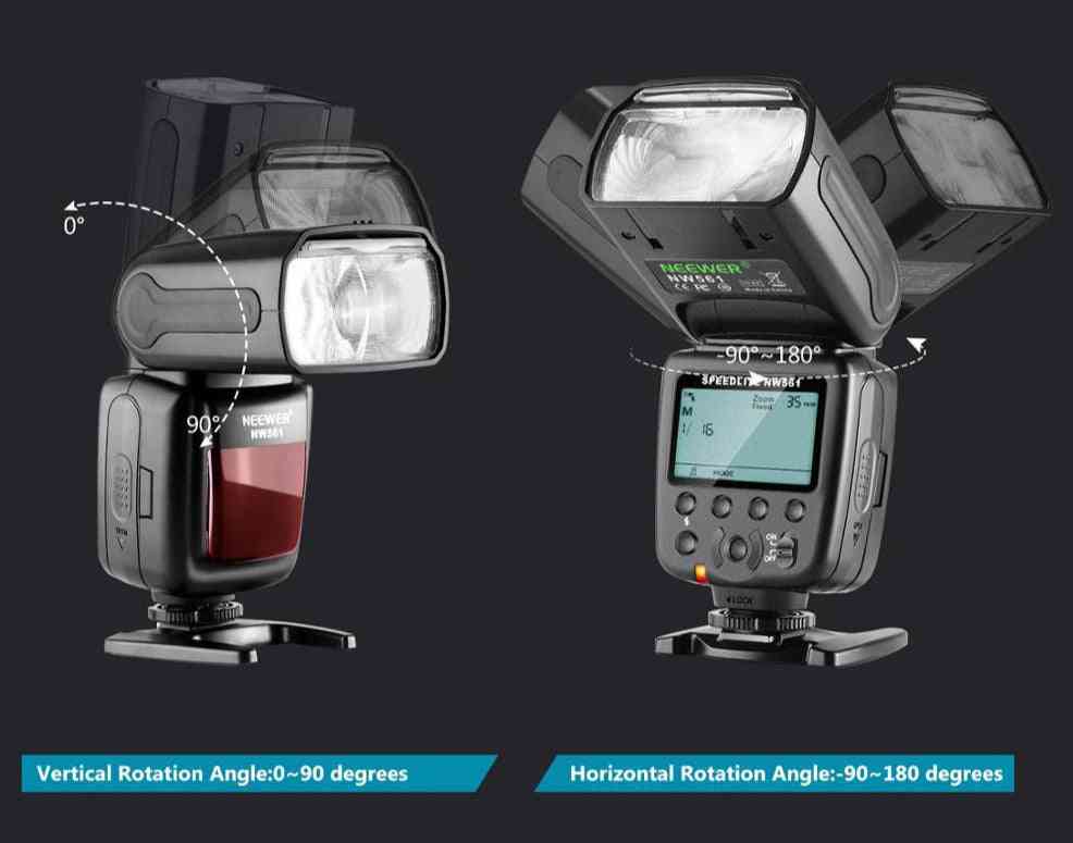 Nw-561 Lcd Display Speedlite Flash, With Mini Stand