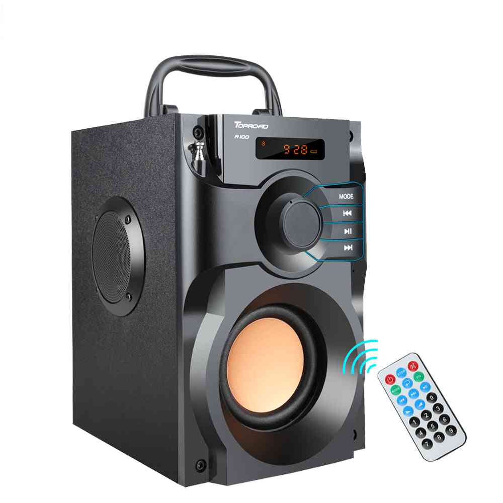 Bluetooth-Lautsprecher mit großer Leistung, drahtloser Stereo-Subwoofer, Heavy-Bass-Lautsprecher, Musik-Player mit LCD-Display, Unterstützung von FM-Radio / TF