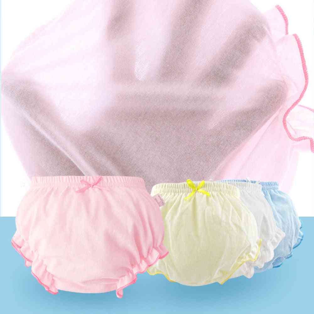 Barnunderkläder trosor flickor baby-spädbarn mode enfärgad båge spets underbyxor för barn härliga shorts gåvor