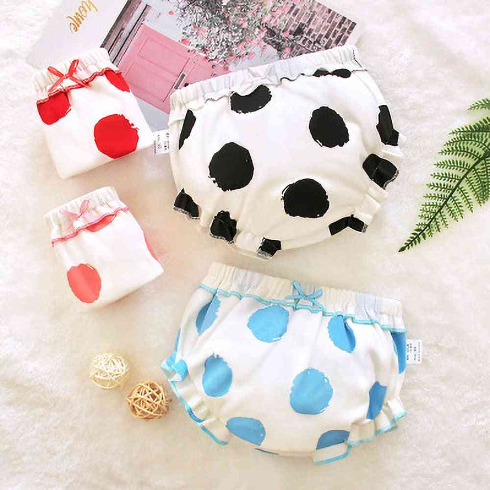 Infant Fashion Solid Color Bow Lace Underpants / Panties For Baby