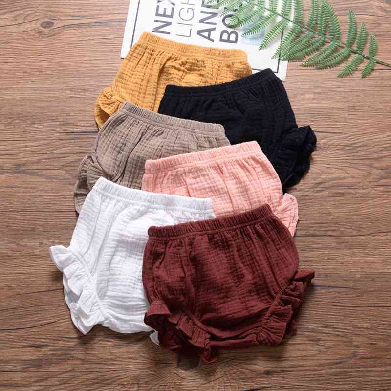 Cotton Linen Shorts, Newborn Baby / Trousers Pp Pants, Diaper Covers Bloomers