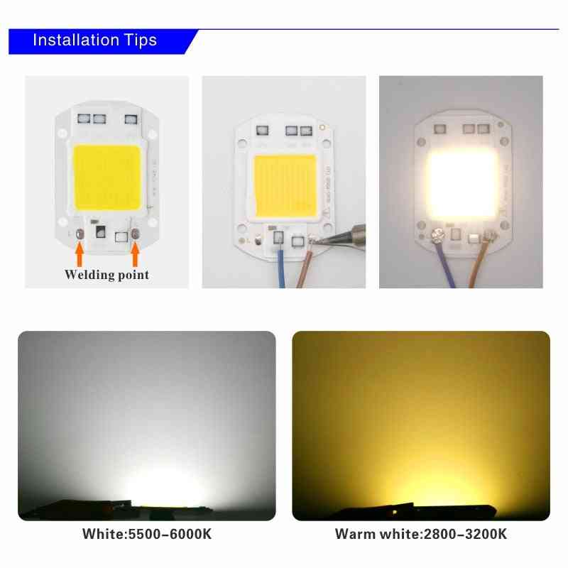 Lampe à puce LED COB 10w 20w 30w 50w 220v smart ic pas besoin de pilote ampoule led 3w 5w 7w 9w pour projecteur - 3w / ac 200-240v / blanc froid