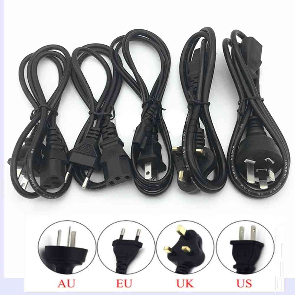 1pcs Universal 3 Prong Power Cord Cable With 1.2m
