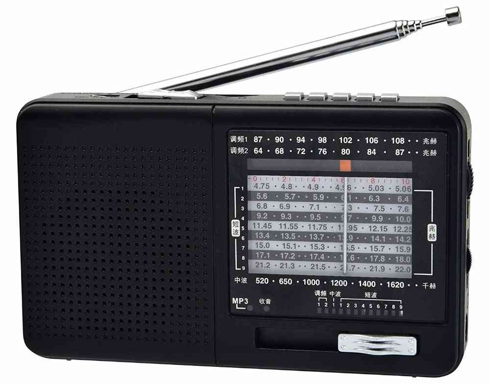 Fm Radio Am Sw Portable Shortwave Radio, And Mp3 Player