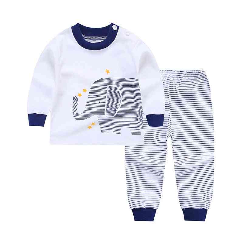 Boys / Pajama, Cartoon Print Long Sleeve Cute T-shirt Tops With Pants