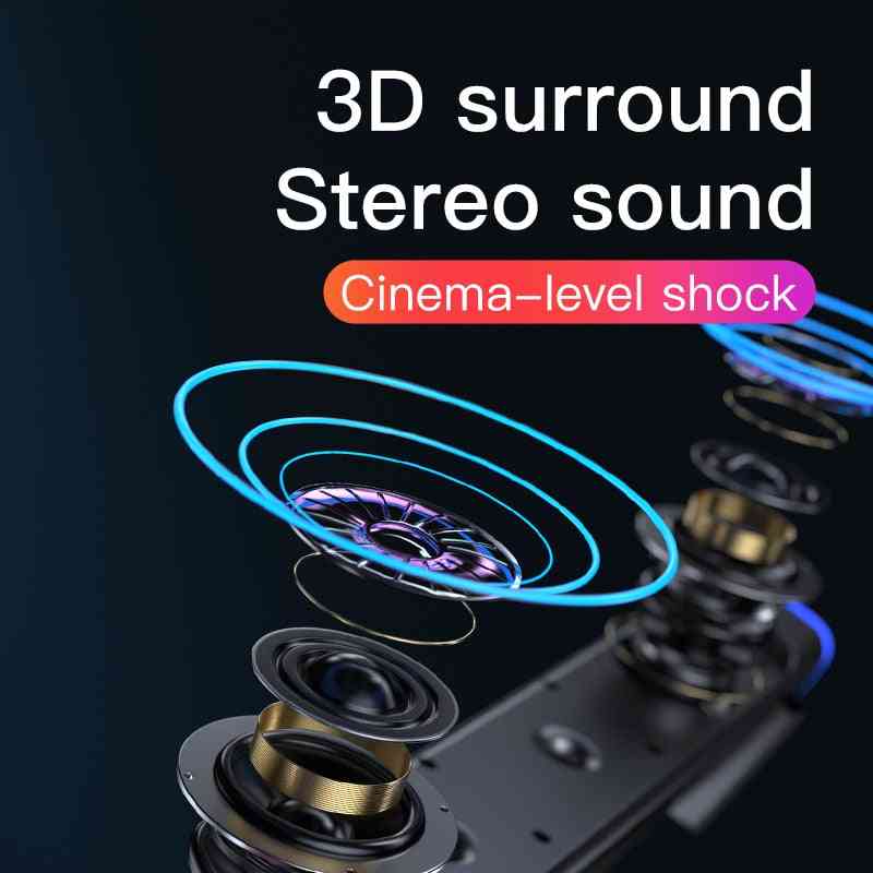 3D-Surround-Soundbar, Bluetooth 5.0-Lautsprecher, kabelgebundene Computerlautsprecher, Stereo-Subwoofer für Laptop, PC-Theater, Fernseher
