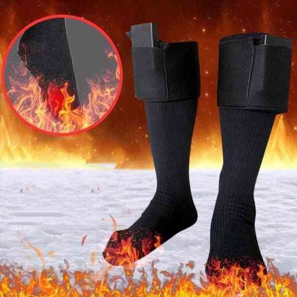 Warm Electric Heating Socks, With Battery Operated Long