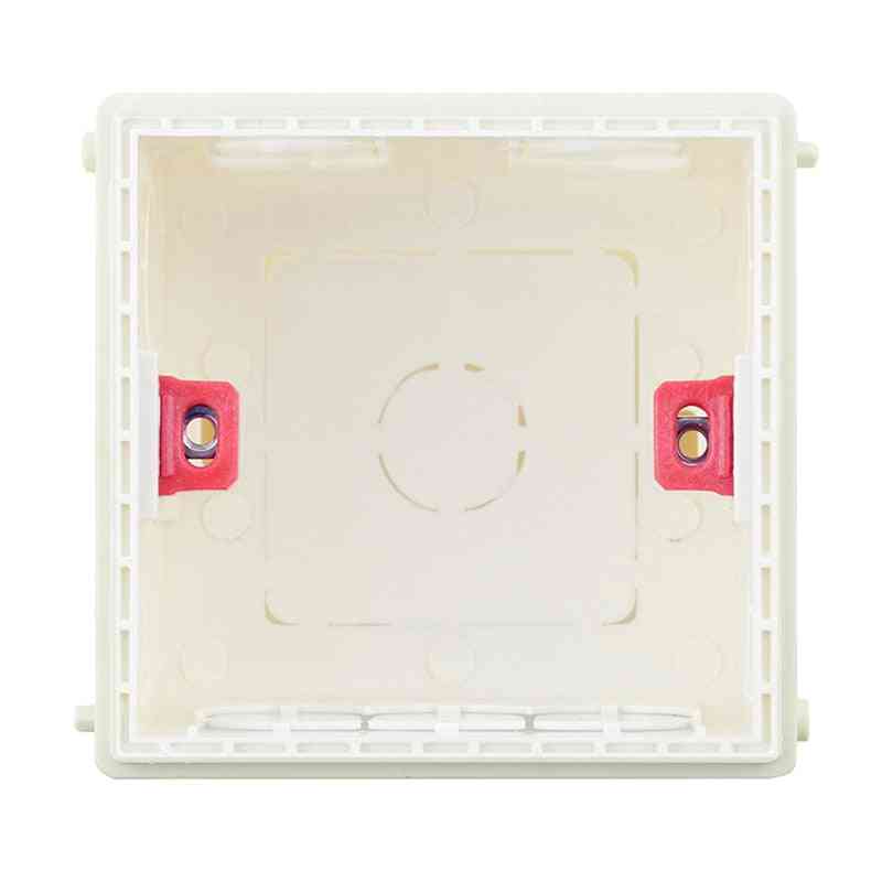 Boîte de montage électrique - boîte de jonction de prise de commutateur de cassette, boîte de montage interne dissimulée cachée type 86 - rouge / 86mm-86mm-50mm