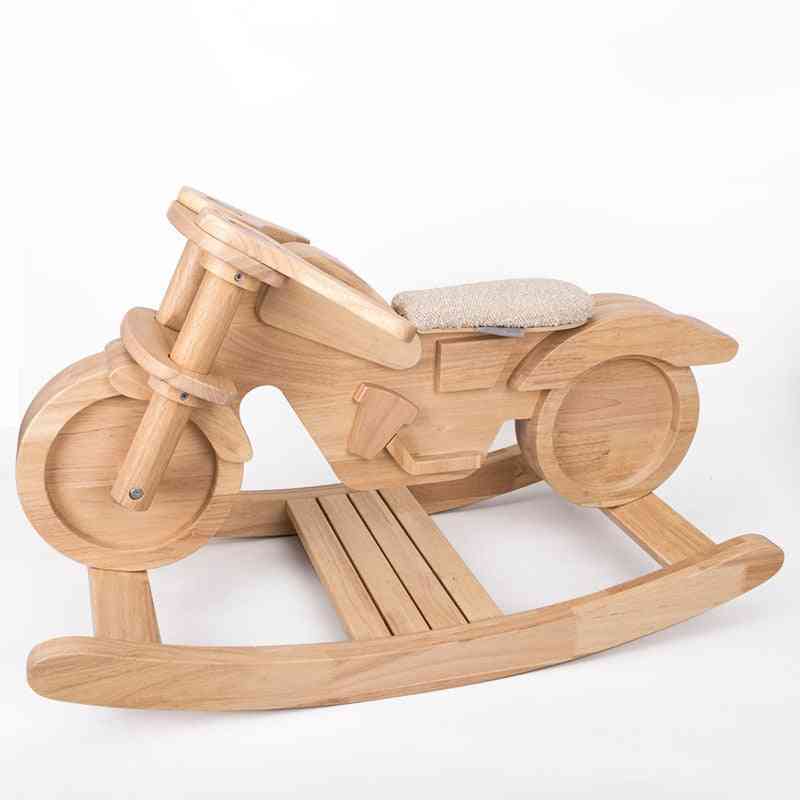 Cal balansoar din lemn masiv pentru copii pentru băieți și fete, jucării educaționale cadou