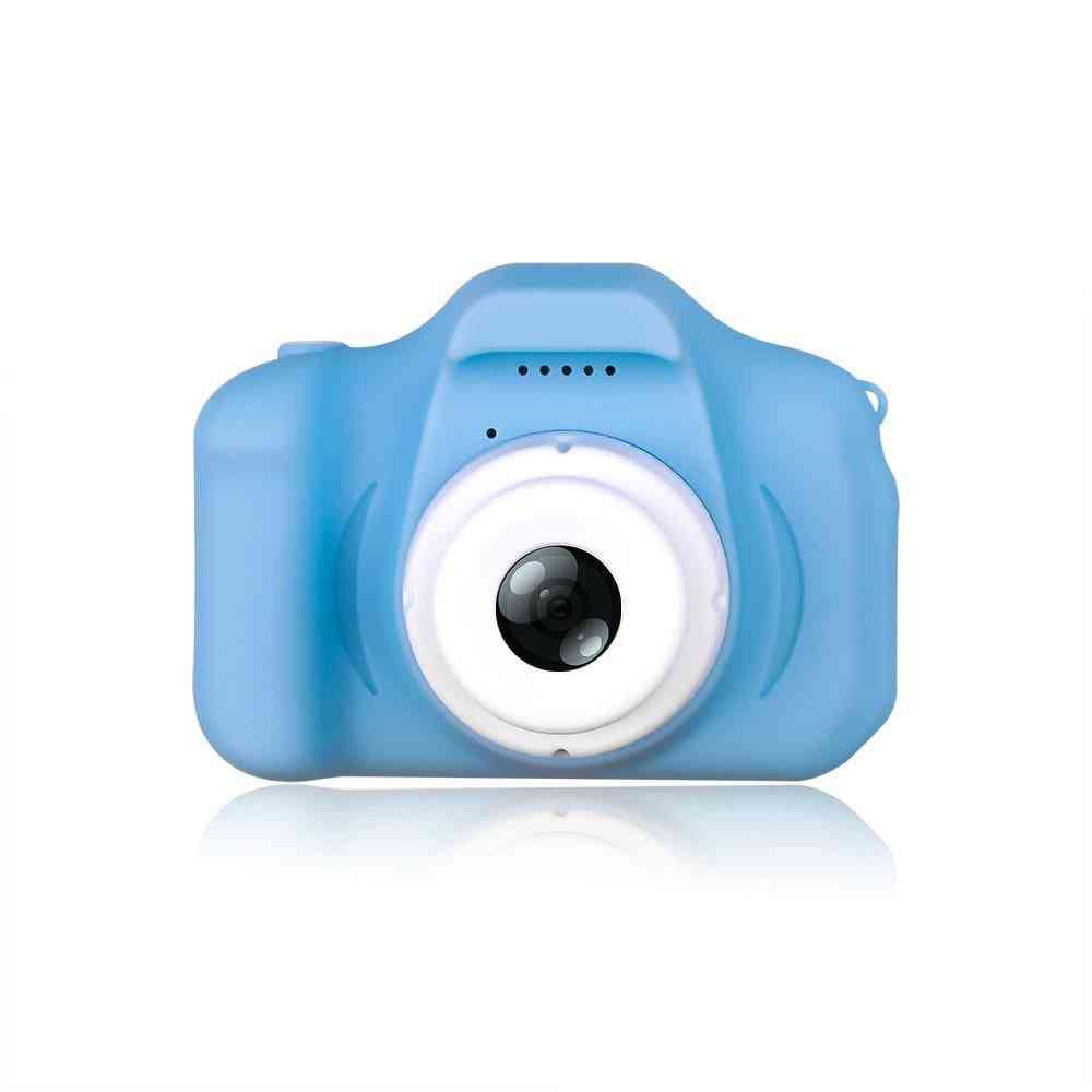 Cámara de fotos digital mini hd para niños - azul con tarjeta de 32 gb